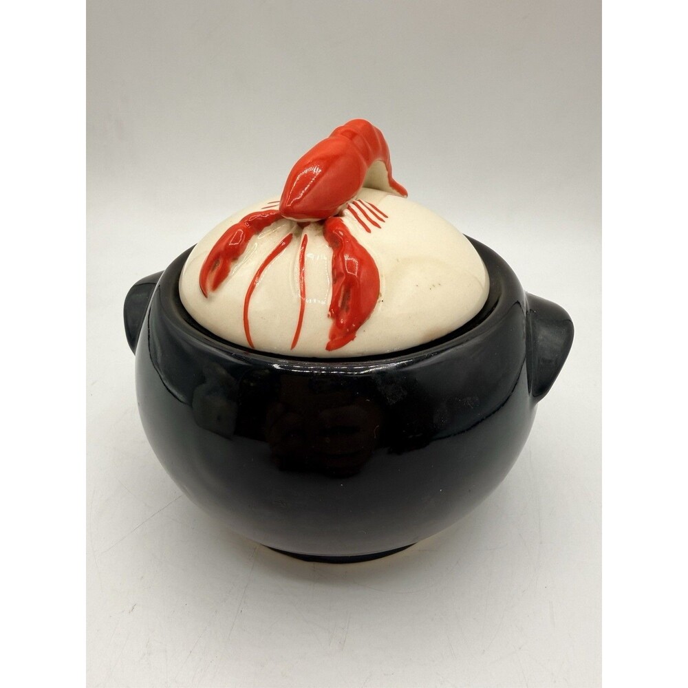 Shawnee Pottery Kenwood Lobster Ware Covered Pot #907 Vintage with Tag